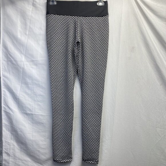 Anti-Cellulite Compression Scrunch Booty Yoga Leggings Women Medium Gray Stretch - Picture 1 of 12